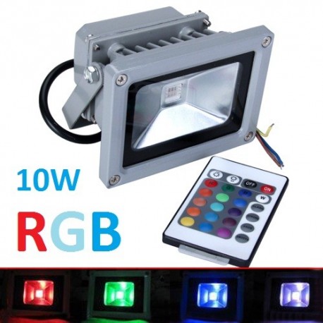 Reflektor - naświetlacz LED RGB 10W + pilot