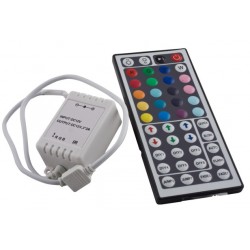Kontroler RGB 72W (3 x 2A) z pilotem IR (podczerwień) 44 przyciski