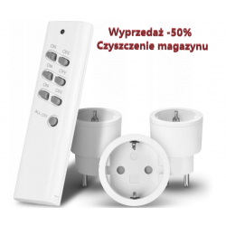 KOMPLET 3 GNIAZD STEROWANYCH RADIOWO + PILOT